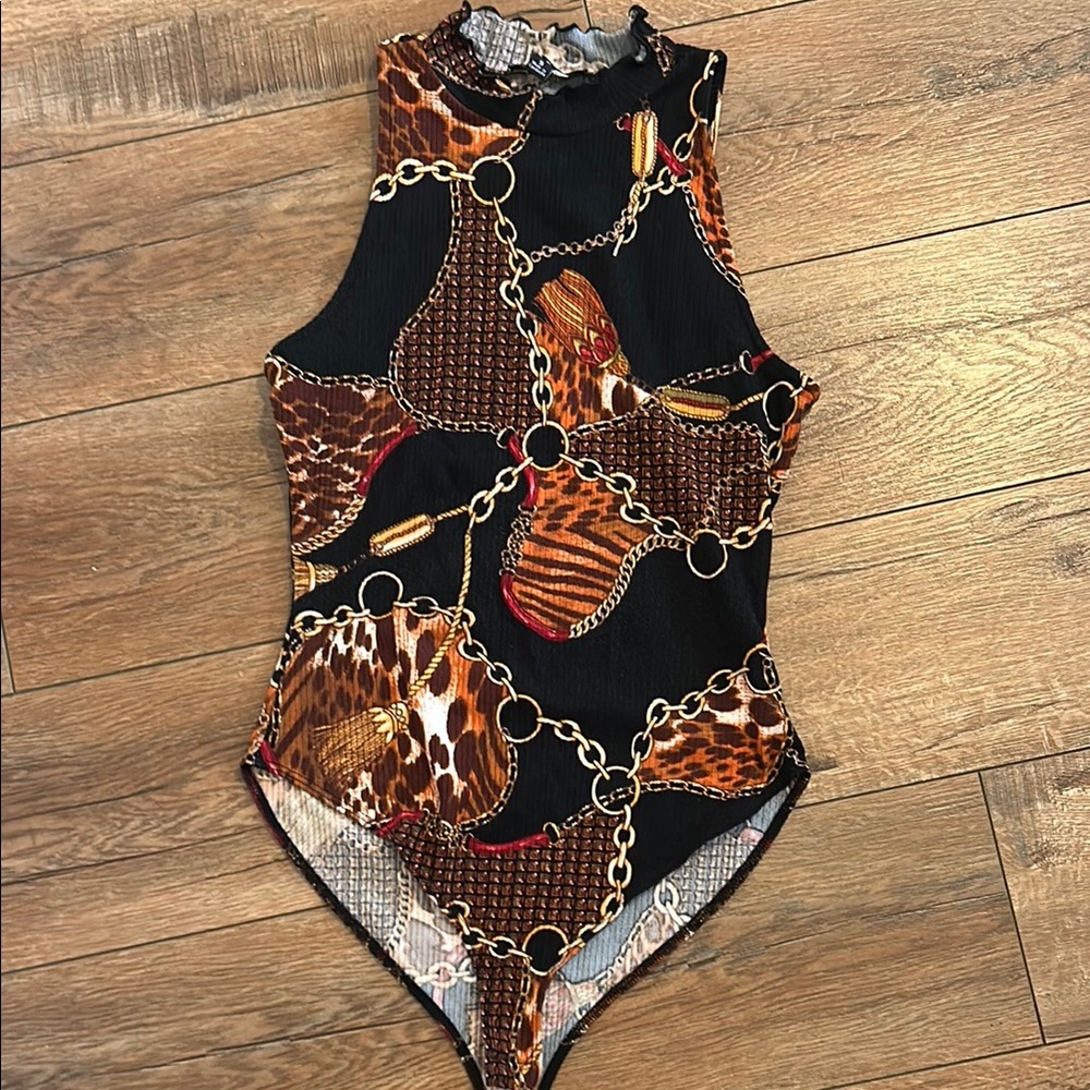 Stylish Kids One Piece Bodysuit - Black and Brown